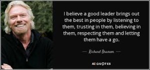 Richard BRANSON quote on leaders